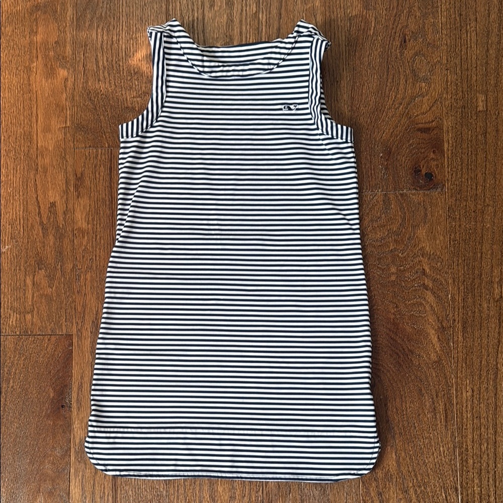 Vineyard Vines Navy Striped Performance Tank Dress